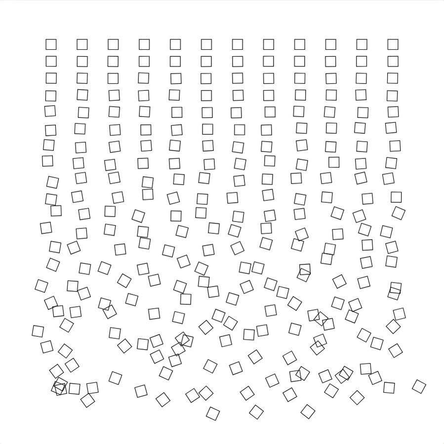 Screenshot des Generators Schotter