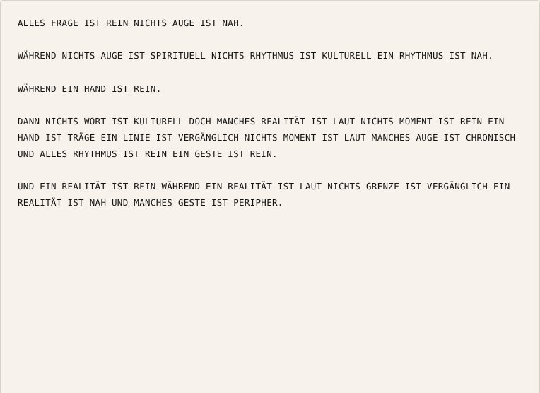 Screenshot des Generators Stochastische Texte