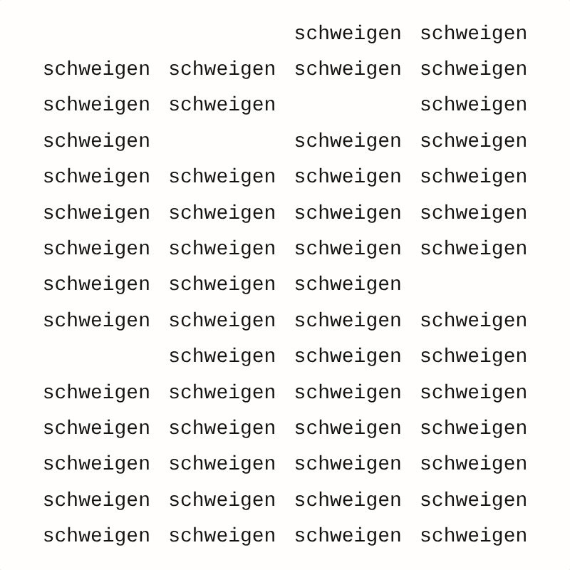 Screenshot des Generators Konkrete Poesie